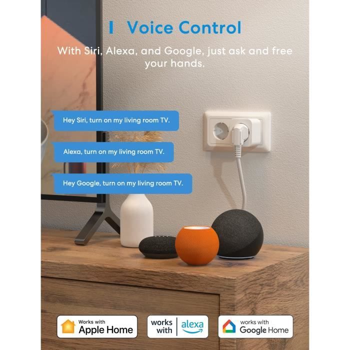 Prise Connectée Wifi Prise Intelligente WiFi + Bluetooth 16A 3520W  Compatible avec Alexa, Google Home Commande Vocale - Cdiscount Bricolage