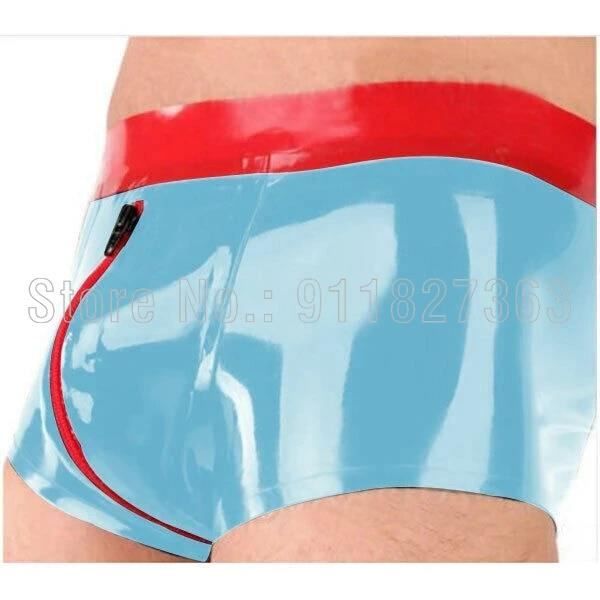 Boxer en latex pour homme fait a la main Tel quel XXL Fermeture eclair a l entrejambe Bleu Cdiscount Jeux Jouets