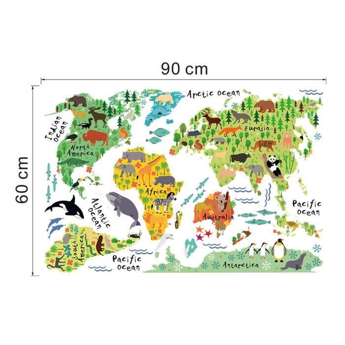 Sticker carte du monde - Cdiscount