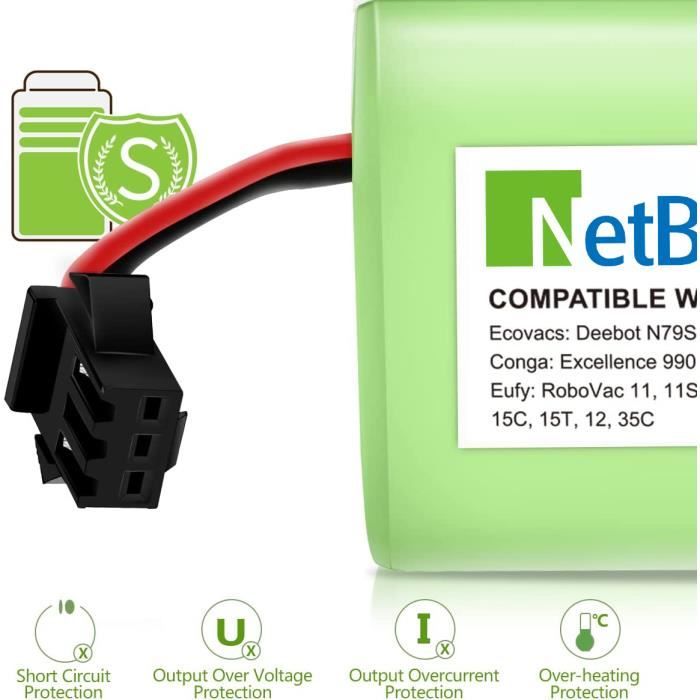 Batteria Bagotte BL509 Per Robot Aspirapolvere, 14.4V 3000mAh Agli Ioni Di Litio, Ricambio Originale