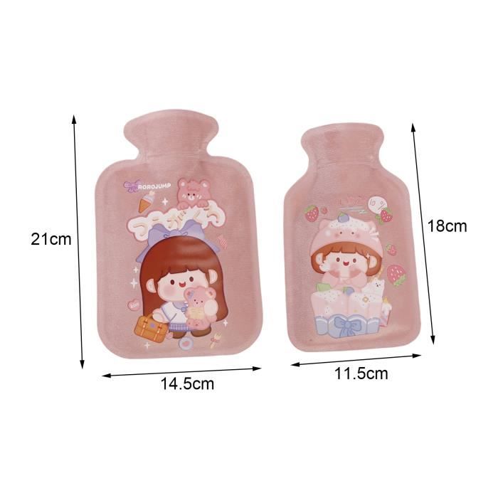 Bouillotte Avec Animal En Peluche, Sac D'eau Chaude En PVC De 700 Ml Pour Le Cou, Les épaules Et Les Mains Et Les Pieds, Crampes Menstruelles, Compression Chaude Et Thérapie Par Le