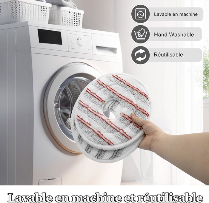 GFRED 3 PCS Balai Serpillère Microfibre Remplacement Compatible avec Vileda 3in1 Turbo EasyWring