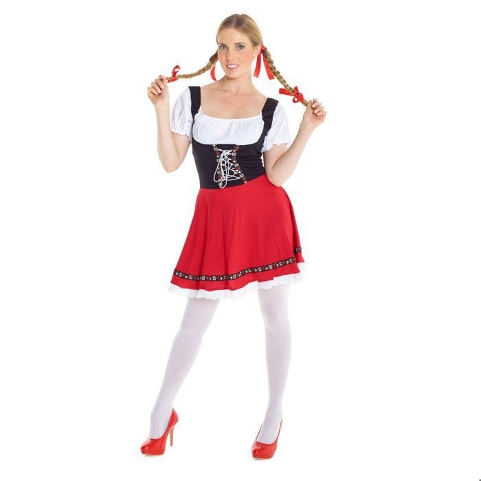 Morph Costume Oktoberfest Femme, Robe Dirndl Bavaroise, Déguisement Serveuse Bière, Tenue Traditionnelle Allemande Festival, L