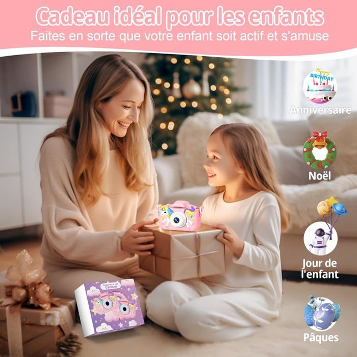 Sac Appareil Photo Dur Pour Enfants - Coque Rigide EVA Violet Anti-choc - Universel Pour Polaroid Et Appareils Instantanés
