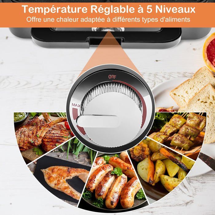Gaufrier Carr En Fer Moule lectrique Revtement Antiadhsif Plaques De