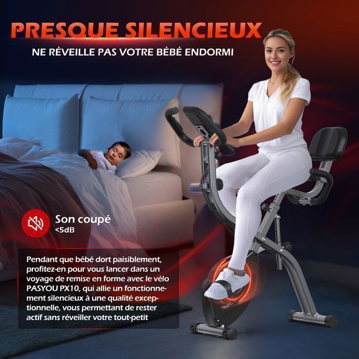 Test du vélo d'appartement pliable Homcom 8 niveaux