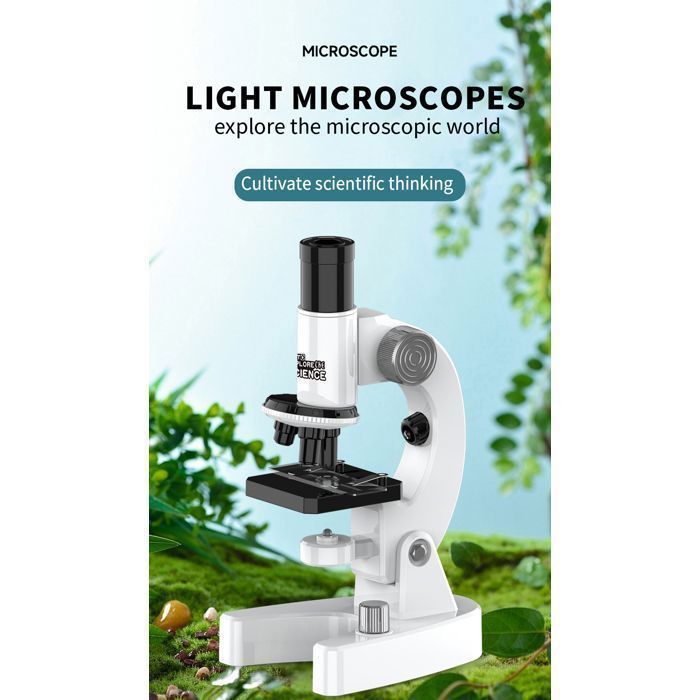 Microscope Enfant Numérique 2 Pouces HD – 100W Pixels, 8 LEDs, Rechargeable – Cadeau Exploration 3-12 Ans