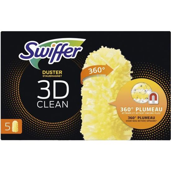 SWIFFER Plumeau XXL 3D Clean Semi déplié + 1 Récharge + SWIFFER Recharges  plumeaux x20 - Cdiscount Au quotidien
