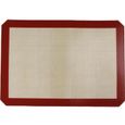 AOOTUERL Tapis De Cuisson Silicone 30x40x1 Cm - Tapis Déshydrateur Anti-Adhésif Réutilisable Avec Racloir (Marron)