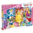 Puzzle Disney Princesses 104 pièces avec effets brillants - Clementoni-0