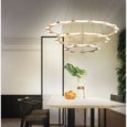Design Led Suspensions Table Modern 3 Anneaux Équipement Lampe Luster Décorative Dimmable Salle Bureau Salon Cuisine Hauteur-0