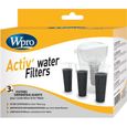 WPRO PWT200 Lot de 3  filtres Activ'Water - pour carafe déminéralisante Activ'Water-0