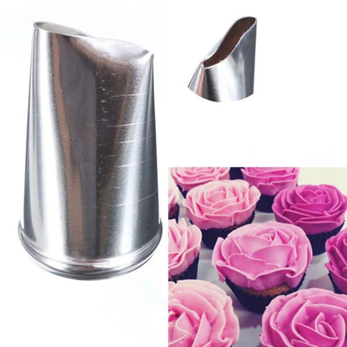 Douille Rose Fleur Embou Gateau Poche Inox Aplati Patisserie Moule Piping Nozzle Cdiscount Maison