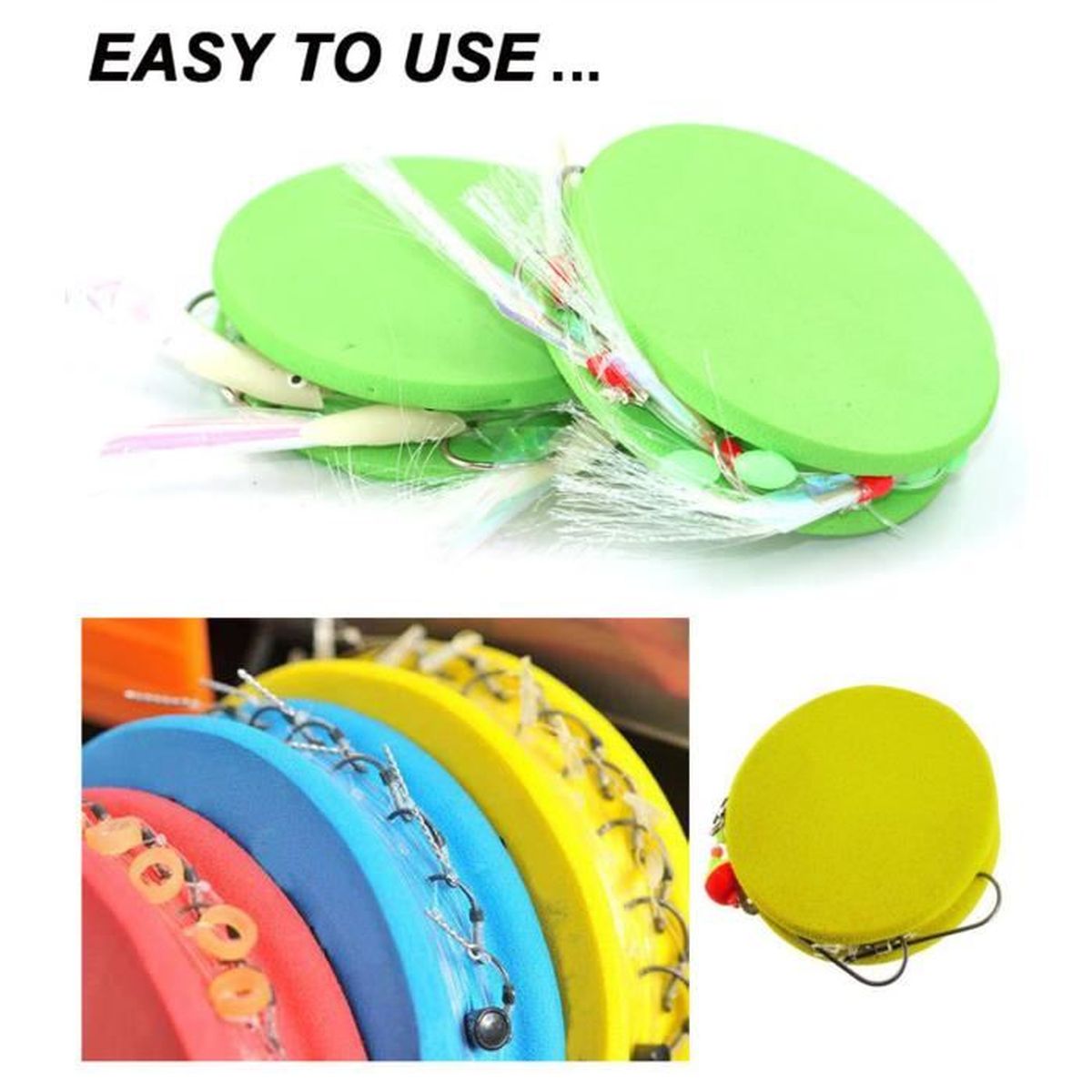 Lot De 10 Planchettes En Mousse Pour Enrouler La Ligne De Pêche - Taille L (17 Cm) - Couleurs Aléatoires