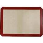 CAPITAL SPORTS Tapis de Cuisson 42cm x 30cm Professionnel Silicone 42cm x 30cm CUISSON MAT Antidérapant Pâtisserie Rouge