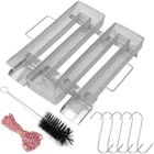 DLZAOAO Génerateur de Fumée Froide Carré pour Fumoir Boîte De Fumoir de Granule Fumage Viande Poisson avec Brosse Nettoyage Grille Barbecue