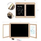 Tableau mural triptyque - JEUJURA - Ardoise craie, 2 volets face blanche et craie