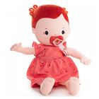 Poupon Rose - Lilliputiens - Jouet d'imitation complet avec poupée, couche, robe et tétine aimantée - 36 cm