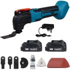 MAWIRON Sans fil oscillant brushless multitool 18V Li - ion avec 2 x 3.0ah batterie et chargeur 22 pièces Kit auxiliaire lame de ponçage