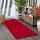 SURYA Tapis de Salon à Poils Longs Doux Shaggy Uni Chic LILLY 160x220cm Rouge