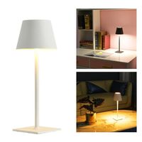 lampe de table LED sans fil, étanche, tactile, aste par USB, éclairage d'ambiance, idéal pour un bureau, un bar ou un restaurant