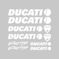 Stickers Ducati racing Ref: MOTO-018 Blanc