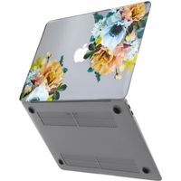 Coque MacBook Air 13'' 2018 Protection Rigide Résistante Design Fleurs Noir