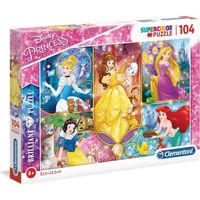 Puzzle Disney Princesses 104 pièces avec effets brillants - Clementoni