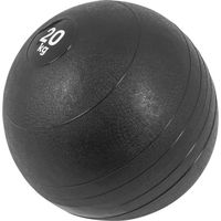 Slam Ball Caoutchouc de 20 KG - GORILLA SPORTS - Fitness - Noir - Usage Intensif