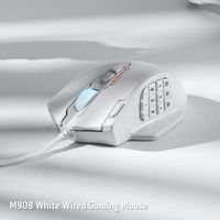 Redragon M908 Impact RGB LED MMO Mouse avec Boutons latéraux Souris de Jeu Optique Filaire avec 12 400 DPI,Haute précision,20 Bou