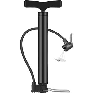 Mini pompe à pied portable 160 psi haute pression pour pneu de vélo compatible avec valve Presta Schrader avec manomètre aiguille de gonflage pour vélo de route VTT Ball