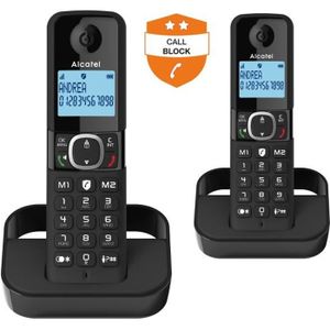ALCATEL S280 Dúo - Teléfono Inalámbrico DECT - Diseño Compacto - Gran