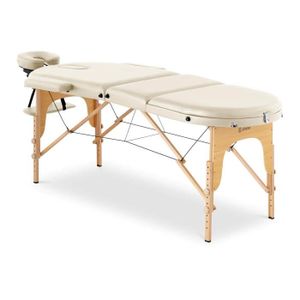 TABLE DE MASSAGE - TABLE DE SOIN Table lit de massage pliant pliante beige (cadre :