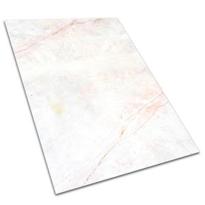 TAPIS D’EXTÉRIEUR Tapis d'extérieur en vinyle 120x180cm - Decormat - Structure en marbre - Rose et blanc