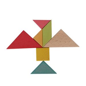 PUZZLE Puzzle Tangram en bois géométrique pour enfants - 
