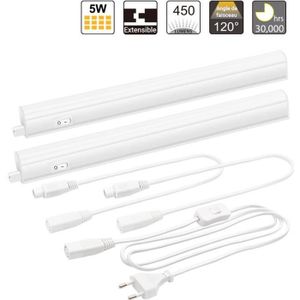 Reglette LED Cuisine Sous Meuble Rechargeable USB, Lumière tricolore,  2500mAh 40cm Dimmable Lampe Placard Detecteur de