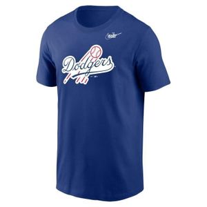 T-SHIRT MAILLOT DE SPORT T-shirt Homme NIKE Dodgers Cooperstown Logo - Bleu Rush - Taille M