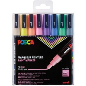 Marqueur - UNIBALL - POSCA PC3M - Pointe Conique Fine - Lie De Vin