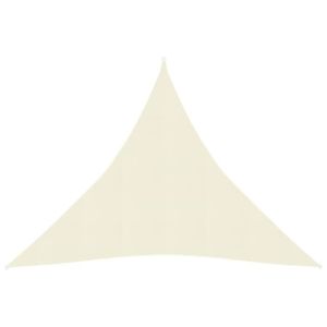 VOILE D'OMBRAGE Voile d'ombrage triangulaire crème 4x4x4m en PEHD - STOEX - résistant aux UV et à la moisissure