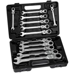 Clé Mixte à Cliquet et Tête Inclinable 15 mm – Outil Pratique