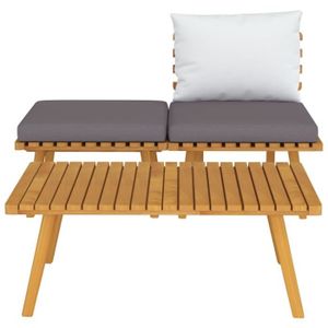 Salon bas de jardin CAT Salon de jardin 3 pcs avec coussins Bois d'acacia massif - 3639