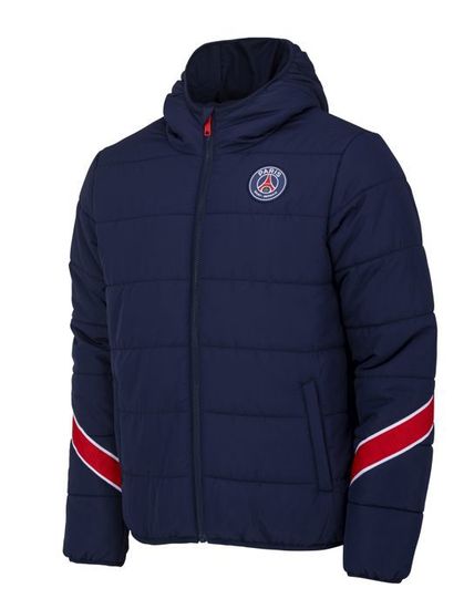 Doudoune PSG Collection Officielle – Homme S à XXL, Enfant 4-14 Ans, Polyester, 100% Paris