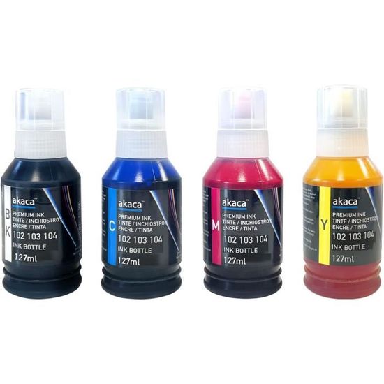 EPSON EcoTank 102/103/104/105/106/107/111/113 — Cartouche Pack 4 couleurs compatible
