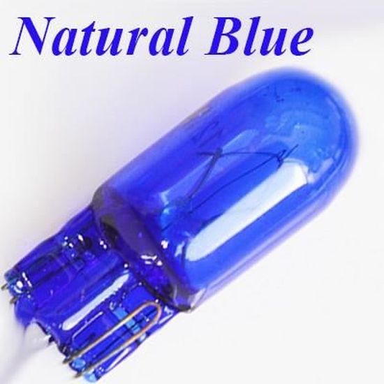 Natural Blue -Flytop – ampoule de voiture en verre xénon T10 12V 5W, 501 W5W, Filament unique, plusieurs couleurs