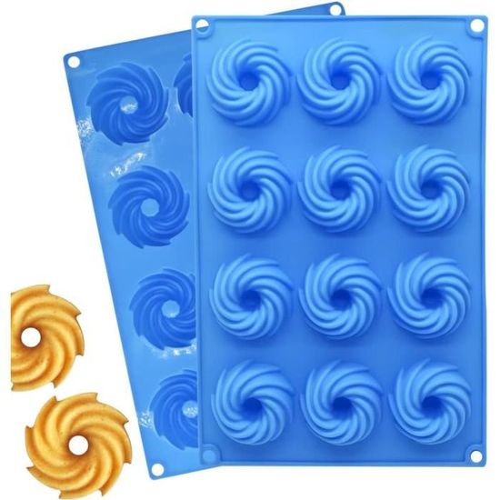 2 Moules à Pain Mini IonEgg Silicone - 9 Cavités Antiadhésives, Pour Four Et Micro-ondes
