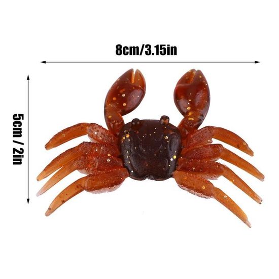 Leurre Artificiel Crabe Vert Avec Hameçons - Neuf, Appât PVC