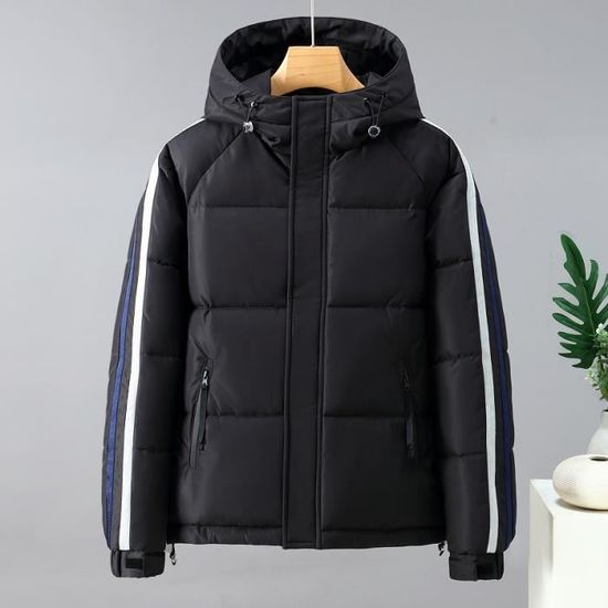 Manteau Garçon Hiver - Doudoune Matelassée épaisse Avec Capuche - Coupe-vent Chaud - Taille 6-16 Ans