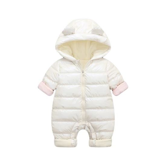 Combinaison Neige Bébé Fille & Garçon - Polaire Chaude à Capuche - Hiver, Ski, Sorties | 9-12 Mois
