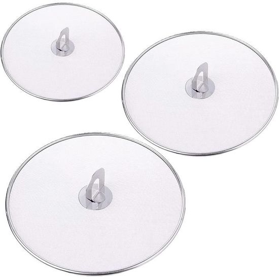 3 Écrans Anti-Projection Graisse - Acier Inoxydable 25/29/33cm - Pour Poêle Et Friture