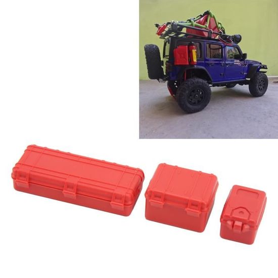 Dilwe Coffre à Bagages En Bois Pour RC – Simulation, Pour D90 D110 1/10, Accessoire Déco Pour Crawler Axial SCX10, Tamiya CC01, Traxxas